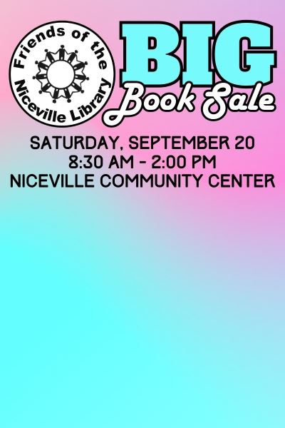 Friends of the Niceville Library BIG Book Sale logo