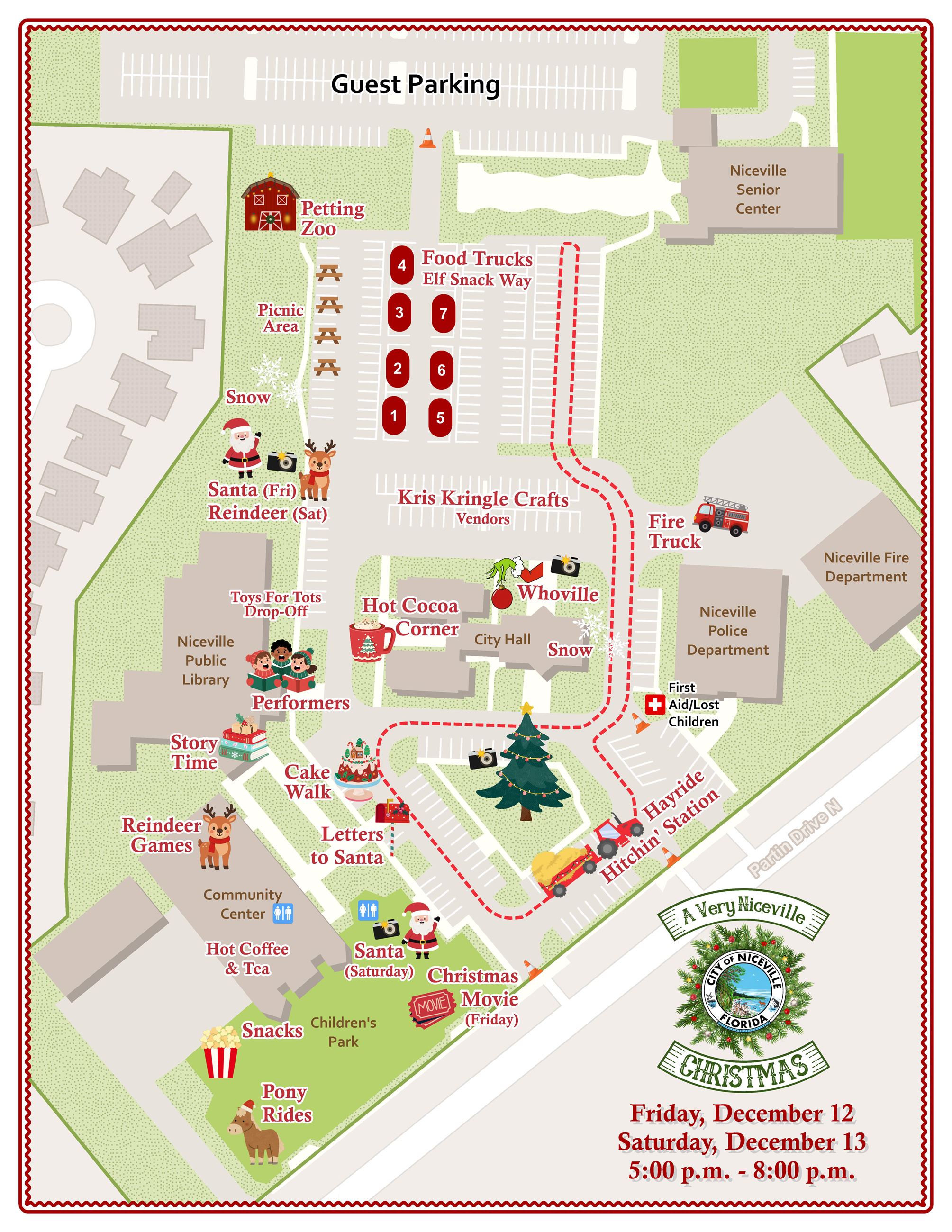 A Very Niceville Christmas Guest Map 2025